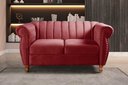 Ver imagem 1 de Namoradeira Realeza Sofá Chesterfield Decoração Sala Recepção Estilo Retrô Vermelho Bordô