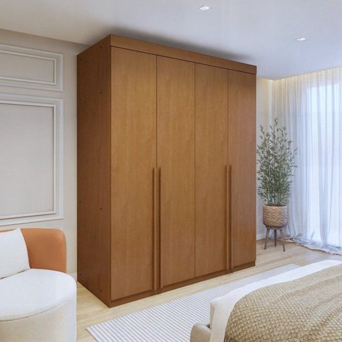Guarda Roupa Casal 4 Portas e 4 Gavetas 100% MDF Versátil