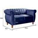 Ver imagem 3 de Namoradeira Realeza Sofá Chesterfield Decoração Sala Recepção Estilo Retrô