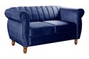 Ver imagem 2 de Namoradeira Realeza Sofá Chesterfield Decoração Sala Recepção Estilo Retrô Azul Marinho