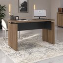 Ver imagem 3 de Conjunto para Escritório 2 Mesas Operacionais 1250 em Tamburato 125,3cm Nogal E Preto