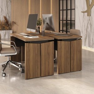 Conjunto para Escritório 2 Mesas Operacionais 1250 em Tamburato