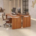 Ver imagem 1 de Conjunto para Escritório 2 Mesas Operacionais 1450 em Tamburato