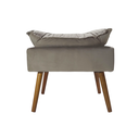 Ver imagem 1 de Poltrona Valência Estofada Pés Madeira Maciça Bege
