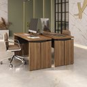 Ver imagem 1 de Conjunto para Escritório 2 Mesas Operacionais 1450 em Tamburato