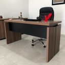 Ver mais imagens de Conjunto para Escritório 2 Mesas Operacionais 1450 em Tamburato 100% MDF 145,3cm Nogal e Preto Artany