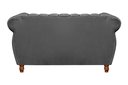 Ver imagem 5 de Namoradeira Realeza Sofá Chesterfield Decoração Sala Recepção Estilo Retrô Cinza