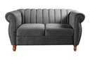 Ver imagem 4 de Namoradeira Realeza Sofá Chesterfield Decoração Sala Recepção Estilo Retrô Cinza