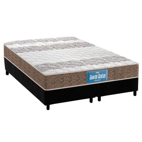 Cama Box Queen: Colchão Espuma D33 Probel /EP Guarda Costas Próintense Double Face + Base CRC