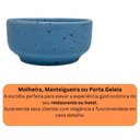 Ver imagem 2 de Kit 15 Mini Manteigueira Individual para Restaurante Porcelana Azul 60ml Porta Geléia para Hotel