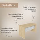 Ver imagem 7 de Conjunto para Escritório com 2 Mesas Tamburato 1400 140cm Carvalho e Branco Bege Artany