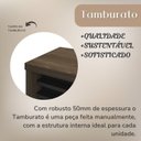 Ver imagem 5 de Conjunto para Escritório com 2 Mesas Tamburato 1400 140cm Charuto e Preto Artany