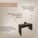 Ver imagem 7 de Conjunto para Escritório com 2 Mesas Tamburato 1400 140cm Charuto e Preto Artany