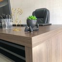 Ver imagem 4 de Conjunto para Escritório com 2 Mesas Tamburato 1600 317cm Charuto e Preto Artany