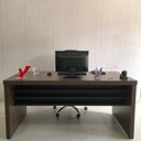 Ver mais imagens de Conjunto para Escritório com 2 Mesas Tamburato 1600 317cm Charuto e Preto Artany