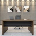 Ver imagem 2 de Conjunto para Escritório com 2 Mesas Tamburato 1600 317cm Charuto e Preto Artany