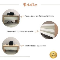 Conjunto para Escritório com 2 Mesas Tamburato 1600 - 16