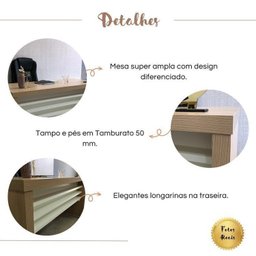Conjunto para Escritório com 4 Mesas Tamburato 1400 - 11