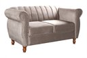 Ver imagem 2 de Namoradeira Realeza Sofá Chesterfield Decoração Sala Recepção Estilo Retrô Cinza Capuccino