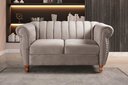 Ver imagem 1 de Namoradeira Realeza Sofá Chesterfield Decoração Sala Recepção Estilo Retrô Cinza Capuccino
