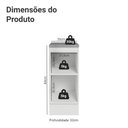 Ver imagem 4 de Balcão de Cozinha 35 Cm 1 Porta Branco/cinza Lux Madesa Branco/cinza