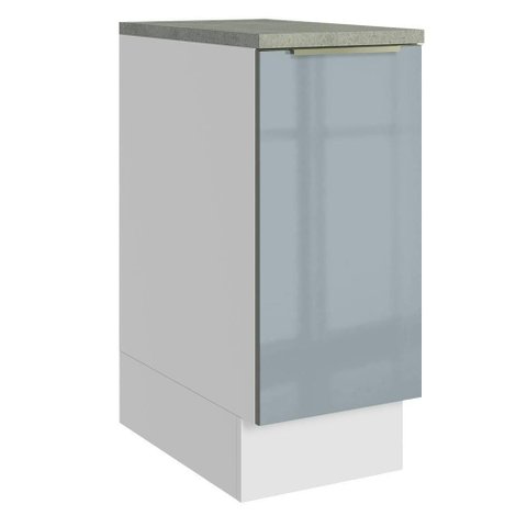 Balcão de Cozinha 35 Cm 1 Porta Branco/cinza Lux Madesa Branco/cinza