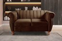 Ver imagem 1 de Namoradeira Realeza Sofá Chesterfield Decoração Sala Recepção Estilo Retrô Marrom