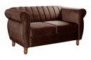 Ver imagem 2 de Namoradeira Realeza Sofá Chesterfield Decoração Sala Recepção Estilo Retrô Marrom