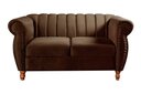 Ver imagem 4 de Namoradeira Realeza Sofá Chesterfield Decoração Sala Recepção Estilo Retrô Marrom