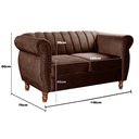 Ver imagem 3 de Namoradeira Realeza Sofá Chesterfield Decoração Sala Recepção Estilo Retrô
