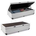 Ver imagem 1 de Cama Box Baú Solteiro Sintético Mega Cama Branco 88x188x45cm