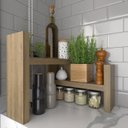 Ver imagem 7 de Organizador/Porta Temperos para Cozinha Marrom/Carvalho Mel