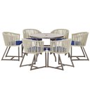 Ver imagem 1 de Mesa e 6 Cadeiras Jantar Noronha Marrom E10 Trama Original Rami