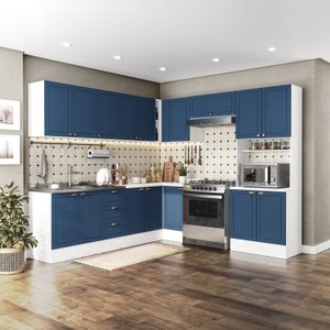 Cozinha Completa 9 Peças com Rodapé Pérola Yescasa