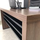 Ver imagem 5 de Conjunto para Escritório com 4 Mesas Tamburato 1400 135cm Charuto e Preto Artany