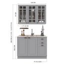Ver imagem 4 de Cozinha Modulada Compacta Americana 100% MDF 120cm com Rodapé Provence Multimóveis Crink-CPT004