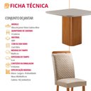Ver imagem 7 de Mesa de Jantar Eloise 90cm Tampo MDF Vidro Canto Copo com 4 Cadeiras Aline