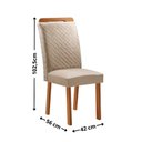 Ver imagem 3 de Mesa de Jantar Eloise 90cm Tampo MDF Vidro Canto Copo com 4 Cadeiras Aline