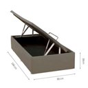 Ver imagem 2 de Base Baú Physical Camurça Bege para Solteiro com 88x188x39cm - 1051612185 - Ortobom Base Baú Phy Cam