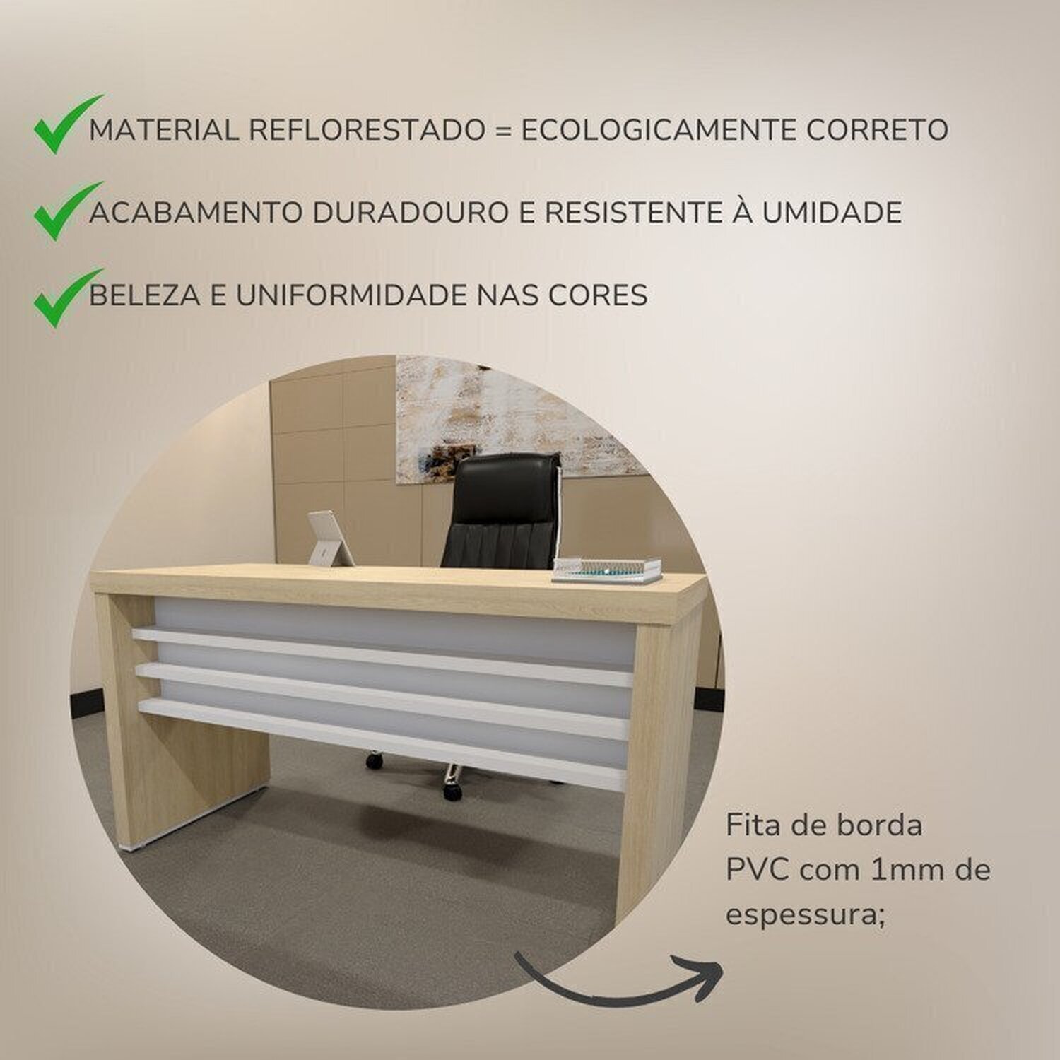 Conjunto para Escritório com 6 Mesas Tamburato 1400 - 11