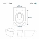 Ver imagem 4 de Assento Sanitário Poliéster Soft Close Link/LK Marrom Fosco para Vaso Deca com Ferragem Dourada