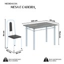 Ver imagem 3 de Conjunto de Mesa com 4 Cadeiras Lívia Branco/Preto