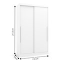 Ver imagem 6 de Guarda Roupa 2 Portas de Correr 2 Gavetas Gênova Plus Branco