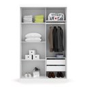 Ver imagem 2 de Guarda Roupa 2 Portas de Correr 2 Gavetas Gênova Plus Branco