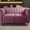 Ver imagem 1 de Namoradeira Realeza Sofá Chesterfield Decoração Sala Recepção Estilo Retrô Rosa Rose