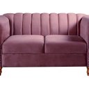 Ver imagem 4 de Namoradeira Realeza Sofá Chesterfield Decoração Sala Recepção Estilo Retrô Rosa Rose