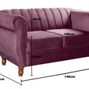 Ver imagem 3 de Namoradeira Realeza Sofá Chesterfield Decoração Sala Recepção Estilo Retrô Rosa Rose