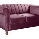 Ver imagem 2 de Namoradeira Realeza Sofá Chesterfield Decoração Sala Recepção Estilo Retrô Rosa Rose