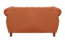 Ver imagem 5 de Namoradeira Realeza Sofá Chesterfield Decoração Sala Recepção Estilo Retrô Laranja Terracota