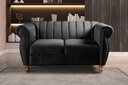 Ver imagem 1 de Namoradeira Realeza Sofá Chesterfield Decoração Sala Recepção Estilo Retrô Preto